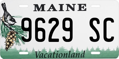 ME license plate 9629SC