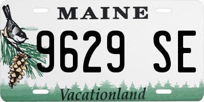 ME license plate 9629SE