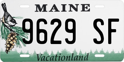 ME license plate 9629SF