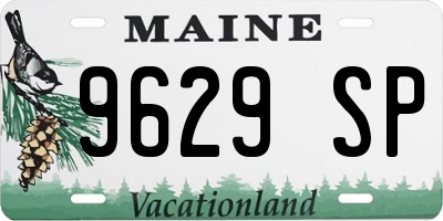 ME license plate 9629SP