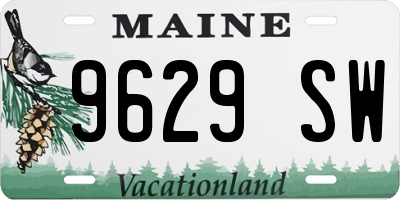 ME license plate 9629SW
