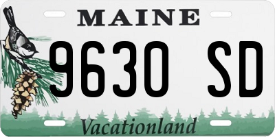 ME license plate 9630SD