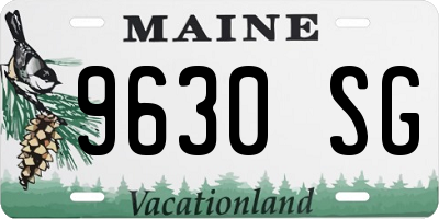 ME license plate 9630SG