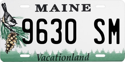 ME license plate 9630SM