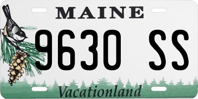ME license plate 9630SS