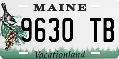 ME license plate 9630TB