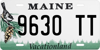 ME license plate 9630TT