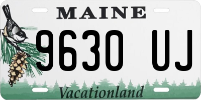 ME license plate 9630UJ