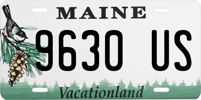 ME license plate 9630US