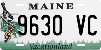 ME license plate 9630VC
