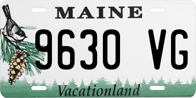 ME license plate 9630VG