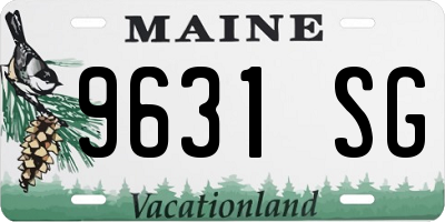 ME license plate 9631SG