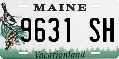 ME license plate 9631SH