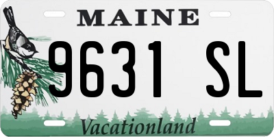 ME license plate 9631SL