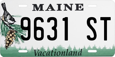 ME license plate 9631ST