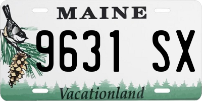 ME license plate 9631SX