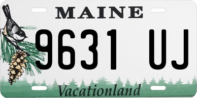 ME license plate 9631UJ