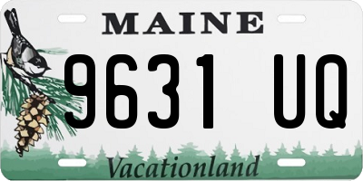 ME license plate 9631UQ
