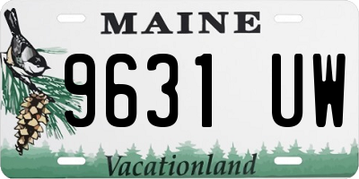 ME license plate 9631UW