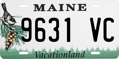 ME license plate 9631VC