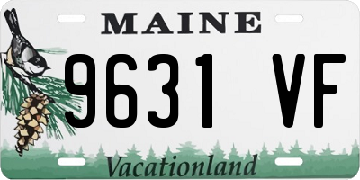 ME license plate 9631VF