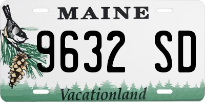 ME license plate 9632SD