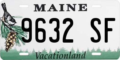 ME license plate 9632SF