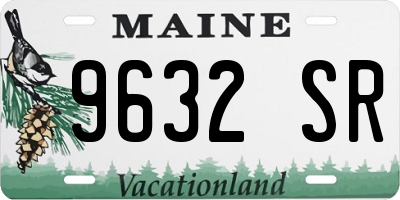 ME license plate 9632SR