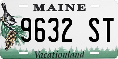 ME license plate 9632ST