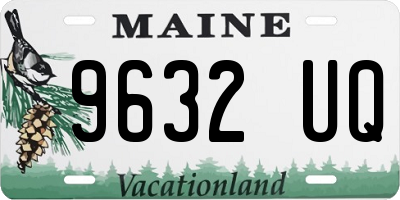 ME license plate 9632UQ