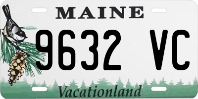 ME license plate 9632VC