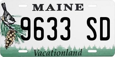 ME license plate 9633SD