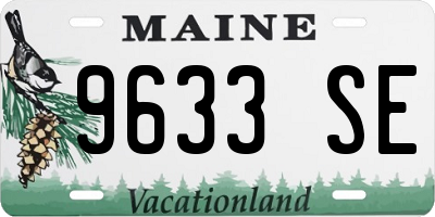 ME license plate 9633SE