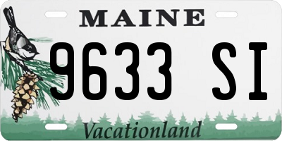 ME license plate 9633SI