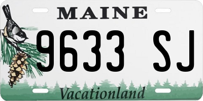 ME license plate 9633SJ