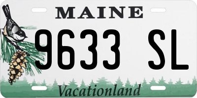 ME license plate 9633SL