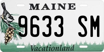 ME license plate 9633SM