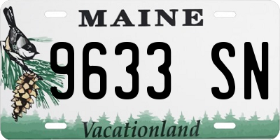ME license plate 9633SN