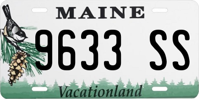 ME license plate 9633SS