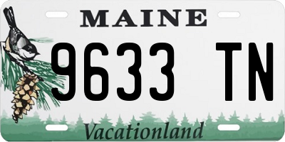 ME license plate 9633TN