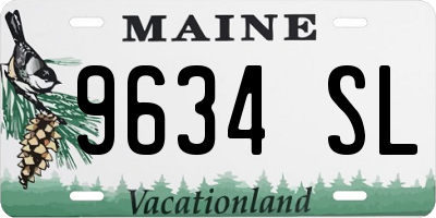 ME license plate 9634SL