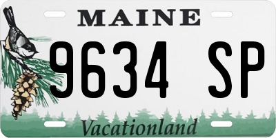 ME license plate 9634SP
