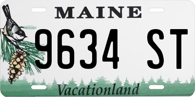ME license plate 9634ST