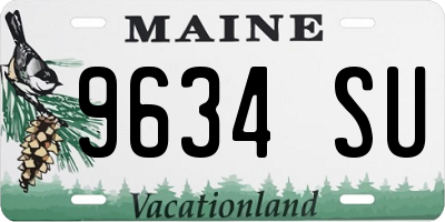 ME license plate 9634SU