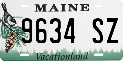ME license plate 9634SZ