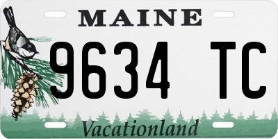 ME license plate 9634TC