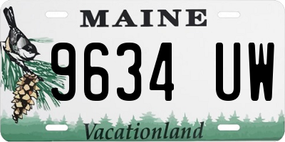 ME license plate 9634UW