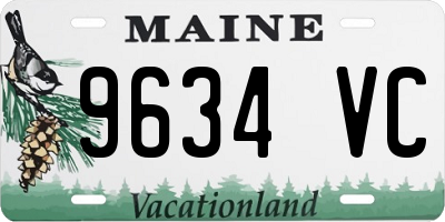 ME license plate 9634VC