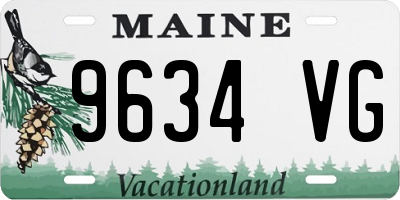 ME license plate 9634VG