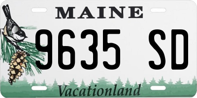 ME license plate 9635SD